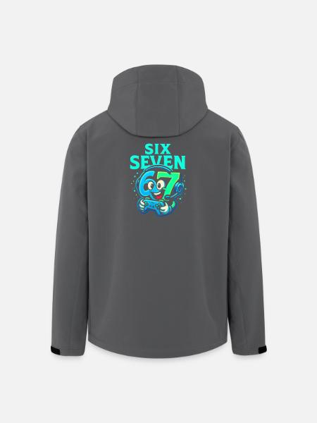 Six Seven Gamer Maskot Italiensk Brainrot Gaming - Stanley/Stella herre softshelljakke i genanvendt polyester - sort