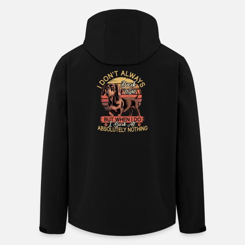 Teckel de race de chien drôle - Veste softshell homme en polyester recyclé Stanley/Stella - noir