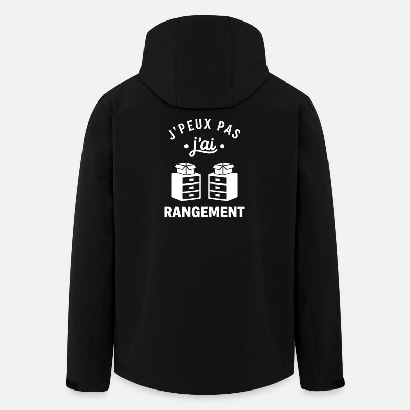 J'peux pas j'ai rangement - Veste softshell homme en polyester recyclé Stanley/Stella - noir