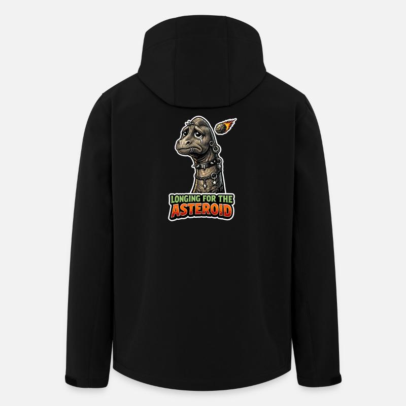 Dinosaure emo, Dino triste, Émotif - Veste softshell homme en polyester recyclé Stanley/Stella - noir