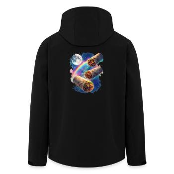 Kosmos Burrito Galaxy - Men’s Recycled Softshell Jacket by Stanley/Stella - black - Back - AI Model Male 185 light (185cm)