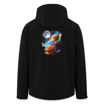 Weltraum-Muffins kosmischer Genuss - Recycelte Männer Softshell-Jacke von Stanley/Stella - Schwarz - Hinten - AI Model Male 185 light (185cm)