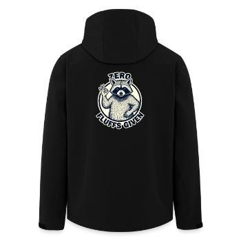 Null Fluffs Gegeben Waschbär Logo - Recycelte Männer Softshell-Jacke von Stanley/Stella - Schwarz - Hinten - AI Model Male 185 light (185cm)