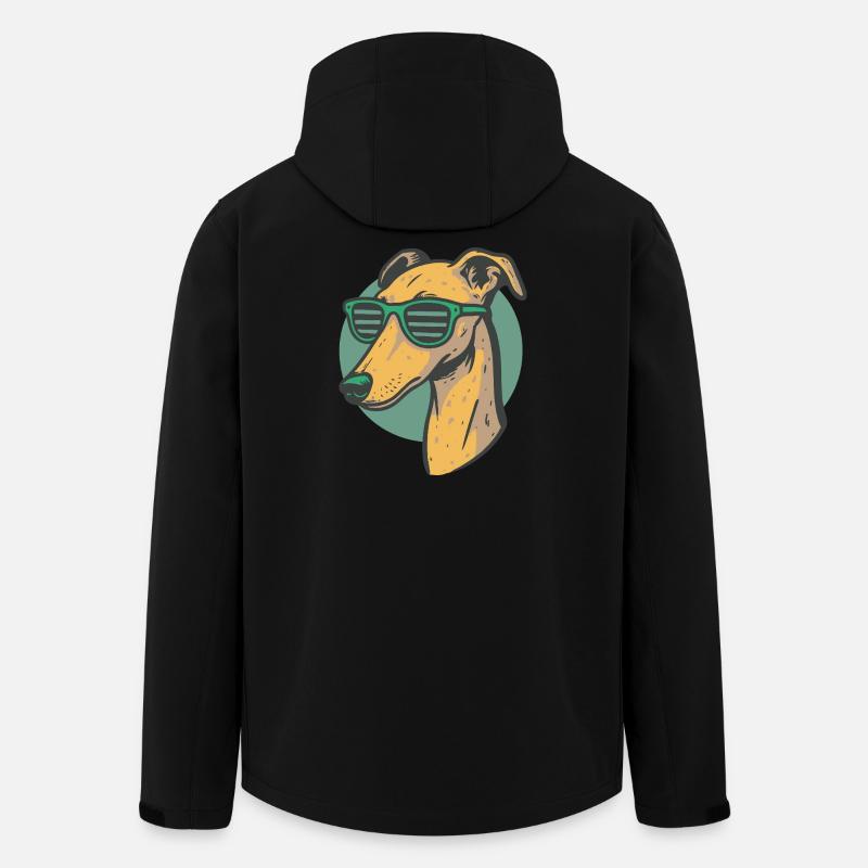 Windhund, Galgo - Recycelte Männer Softshell-Jacke von Stanley/Stella - Schwarz