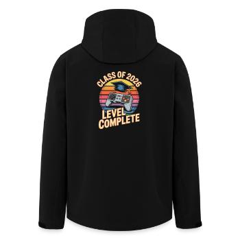 Level Complete 2026 Abschluss Retro Gaming - Recycelte Männer Softshell-Jacke von Stanley/Stella - Schwarz - Hinten - AI Model Male 185 light (185cm)