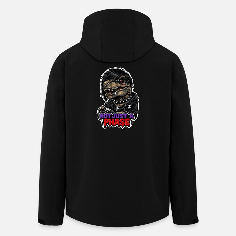Emo Dinosaur, Sad Dino, Emotional - Men’s Recycled Softshell Jacket by Stanley/Stella - black