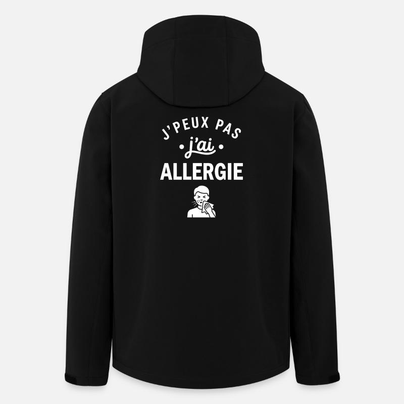 J’peux pas j’ai allergie - Veste softshell homme en polyester recyclé Stanley/Stella - noir