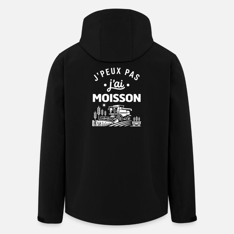 J'peux pas j'ai moisson - Veste softshell homme en polyester recyclé Stanley/Stella - noir