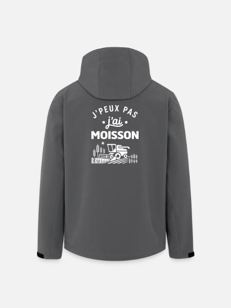J'peux pas j'ai moisson - Veste softshell homme en polyester recyclé Stanley/Stella - noir