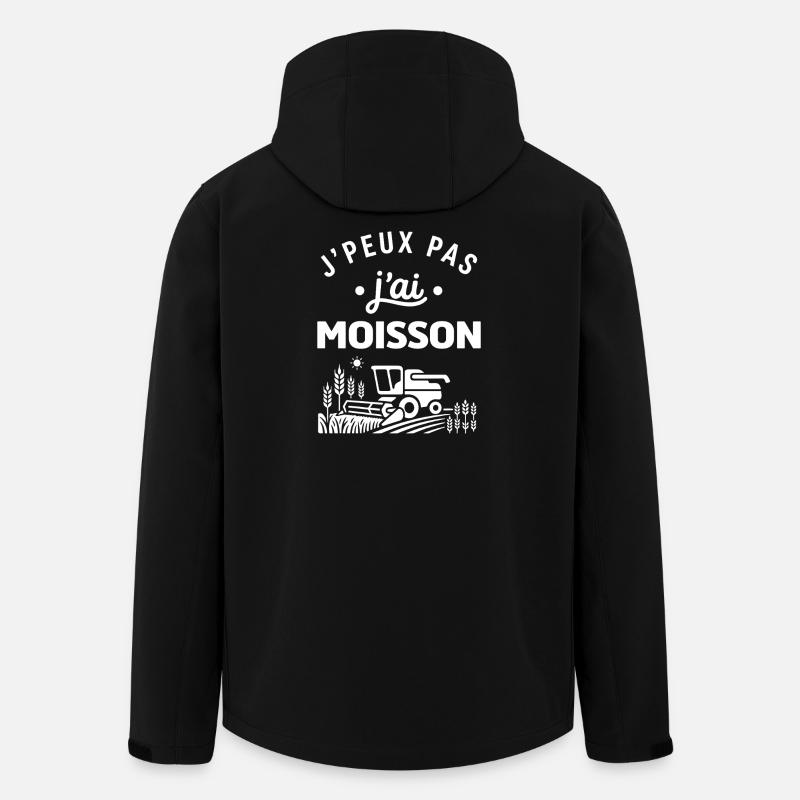 J'peux pas j'ai moisson - Veste softshell homme en polyester recyclé Stanley/Stella - noir