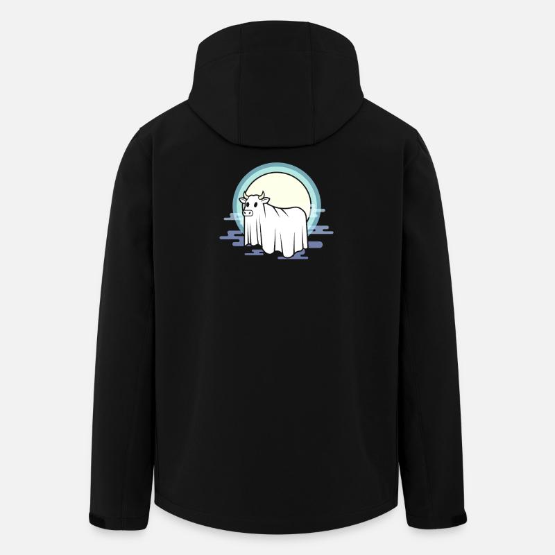 Vache lunaire à l’arc de brouillard - Veste softshell homme en polyester recyclé Stanley/Stella - noir