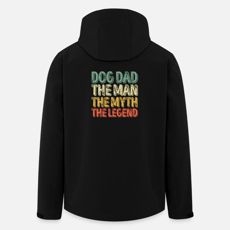 Dog Dad Legend Gradient Tee - Recycelte Männer Softshell-Jacke von Stanley/Stella - Schwarz