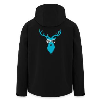 Papa Cerf avec des lunettes de soleil - turquoise - Veste softshell homme en polyester recyclé Stanley/Stella - noir - Dos - AI Model Male 185 light (185cm)