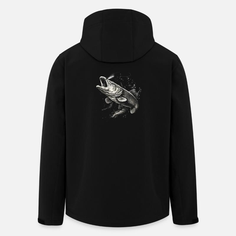 Hecht Angler - Recycelte Männer Softshell-Jacke von Stanley/Stella - Schwarz