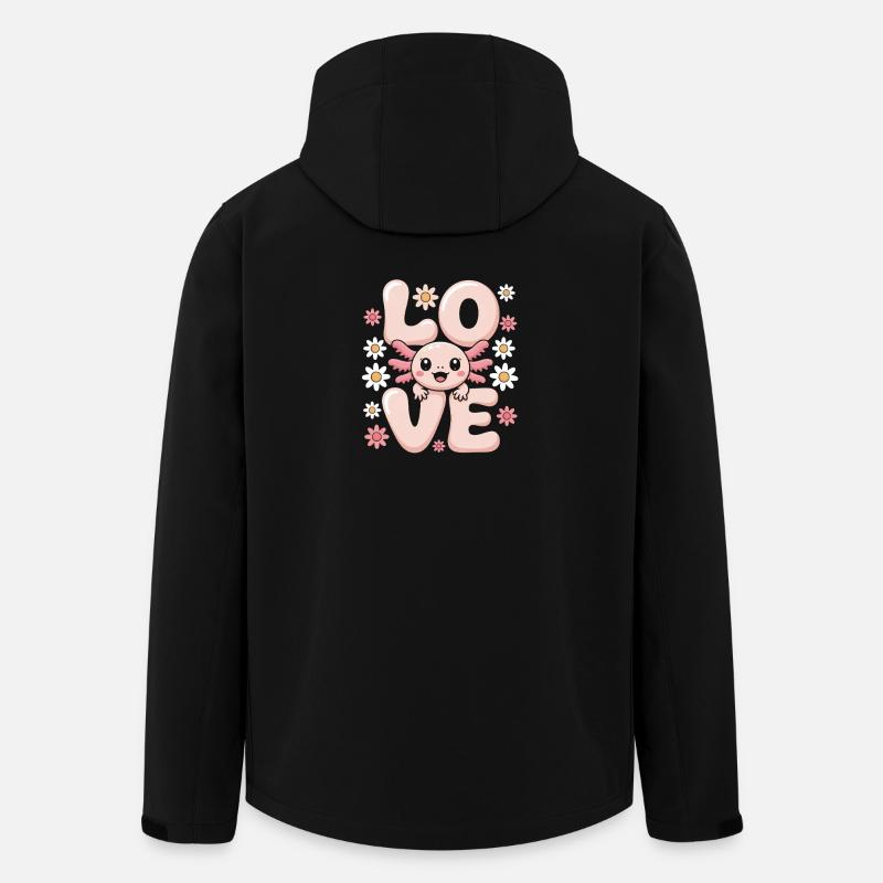 Love Bloom Cute Mascot - Men’s Recycled Softshell Jacket by Stanley/Stella - black
