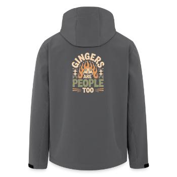 Gingers Are People Too - Men’s Recycled Softshell Jacket by Stanley/Stella - anthracite - Back - AI Model Male 185 light (185cm)