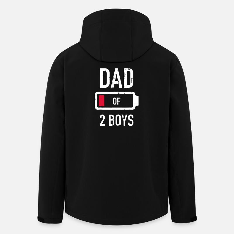 Père de deux garçons Battery - Veste softshell homme en polyester recyclé Stanley/Stella - noir