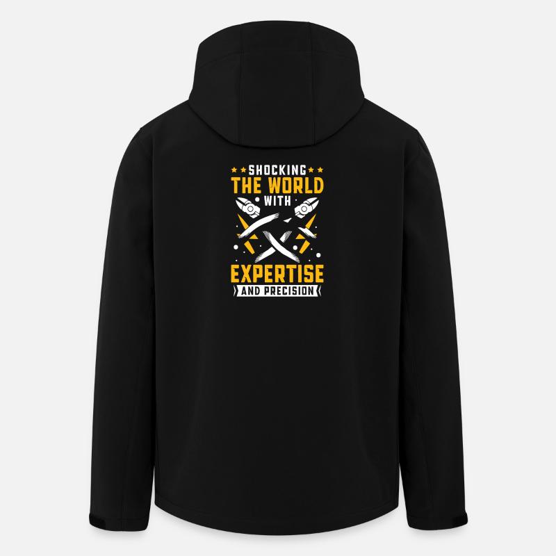 Électricien, technicien en électronique, électricien - Veste softshell homme en polyester recyclé Stanley/Stella - noir