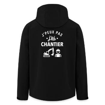 J'peux pas j'ai Chantier - Veste softshell homme en polyester recyclé Stanley/Stella - noir - Dos - AI Model Male 185 light (185cm)