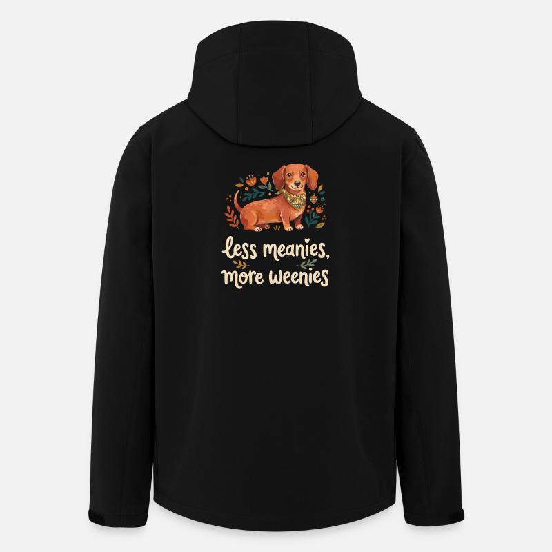 Weniger Gemein Mehr WeenieLiebe - Recycelte Männer Softshell-Jacke von Stanley/Stella - Schwarz