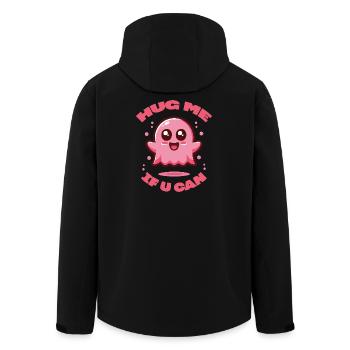Fantôme rose, prends-moi dans tes bras si tu peux. - Veste softshell homme en polyester recyclé Stanley/Stella - noir - Dos - AI Model Male 185 light (185cm)