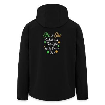 Révélation du sexe de la fête de bébé : la Saint-Patrick - Veste softshell homme en polyester recyclé Stanley/Stella - noir - Dos - AI Model Male 185 light (185cm)
