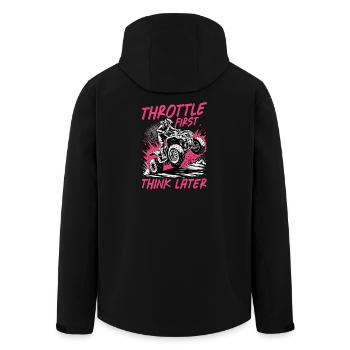 Quad ATV Femme Fille Quad Quad - Veste softshell homme en polyester recyclé Stanley/Stella - noir - Dos - AI Model Male 185 light (185cm)