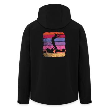 Artistic Swim Team Synchronschwimmen - Recycelte Männer Softshell-Jacke von Stanley/Stella - Schwarz - Hinten - AI Model Male 185 light (185cm)