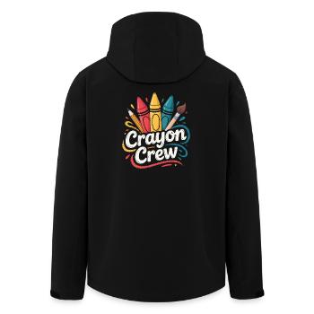 Crayon Crew Color Explosion - Men’s Recycled Softshell Jacket by Stanley/Stella - black - Back - AI Model Male 185 light (185cm)