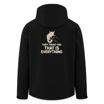 Sugar Glider Mom Exotic Pet Lover - Men’s Recycled Softshell Jacket by Stanley/Stella - black - Back - AI Model Male 185 light (185cm)