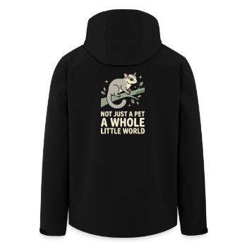 Sugar Glider Mom Exotic Pet Lover - Men’s Recycled Softshell Jacket by Stanley/Stella - black - Back - AI Model Male 185 light (185cm)