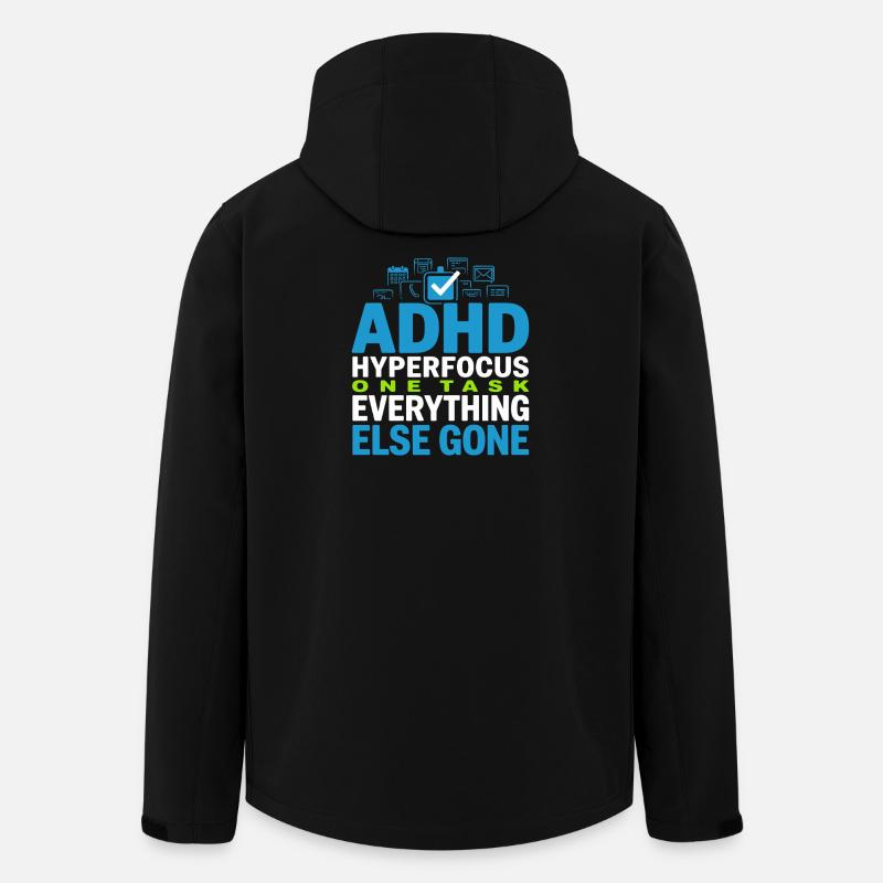 Adhs-hyperfokus-modus Adhs-humor Neurodivergent - Recycelte Männer Softshell-Jacke von Stanley/Stella - Schwarz