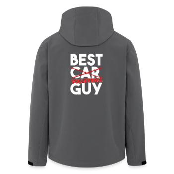 Bester lustiger Volleyball-Sportslogan - Recycelte Männer Softshell-Jacke von Stanley/Stella - Schwarz - Hinten - AI Model Male 185 light (185cm)