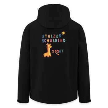 Stolzes Schulkind 2026 - Recycelte Männer Softshell-Jacke von Stanley/Stella - Schwarz - Hinten - AI Model Male 185 light (185cm)