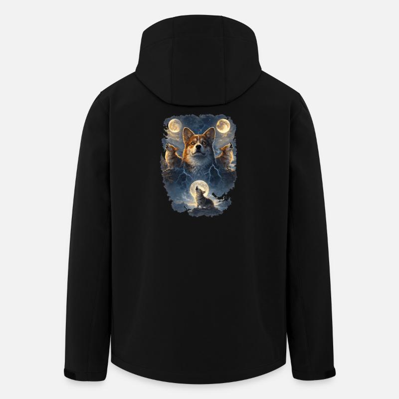 Corgi delle Tre Lune. - Giacca softshell uomo in poliestere riciclato di Stanley/Stella - nero