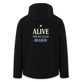 Existenzieller Humor, Nihilismus, Humor, - Recycelte Männer Softshell-Jacke von Stanley/Stella - Schwarz - Hinten - AI Model Male 185 light (185cm)