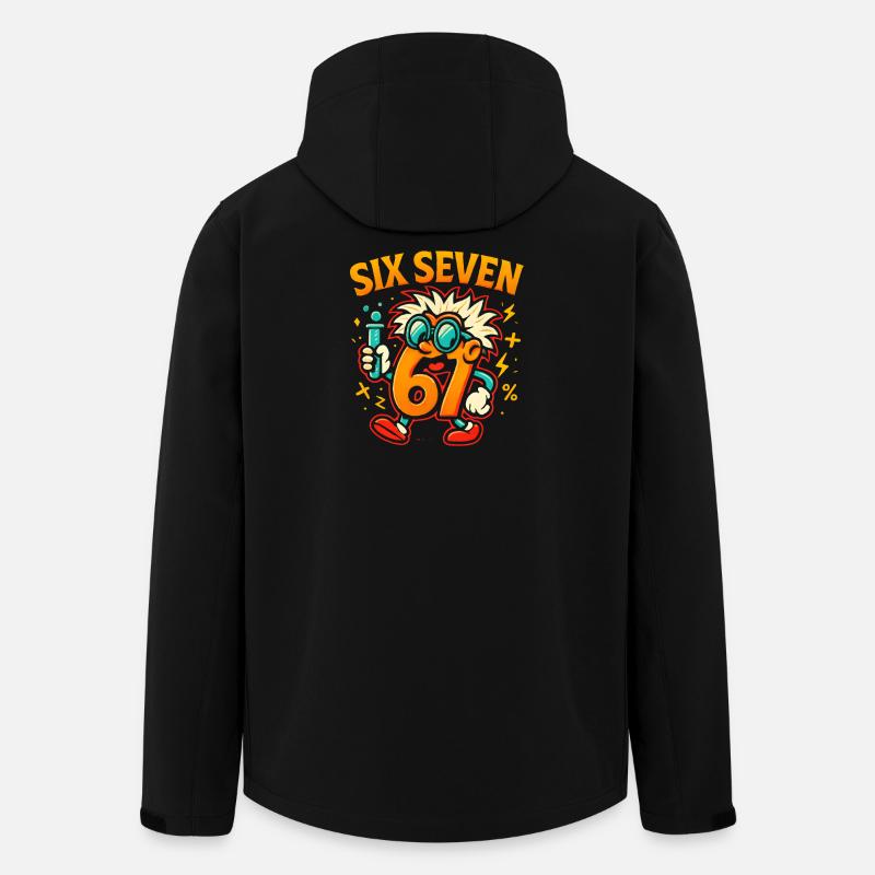 Six Seven 67 Vitenskap Humor Nerd Gaveidee - Softshelljakke herre i resirkulert polyester Discoverer Stanley/Stella - svart