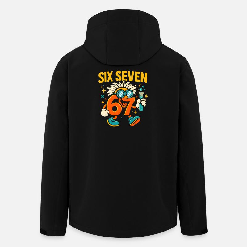 Six Seven 67 Science Humor Nerd Gift Idea - Men’s Recycled Softshell Jacket by Stanley/Stella - black
