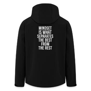 mindset is what separates the best from the rest - Men’s Recycled Softshell Jacket by Stanley/Stella - black - Back - AI Model Male 185 light (185cm)