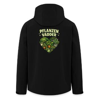 Pflanzenvadder - Retro Urban Jungle Geschenk - Recycelte Männer Softshell-Jacke von Stanley/Stella - Schwarz - Hinten - AI Model Male 185 light (185cm)