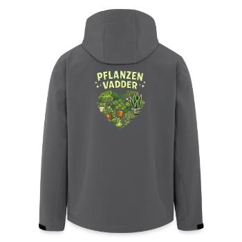 Pflanzenvadder - Retro Urban Jungle Geschenk - Recycelte Männer Softshell-Jacke von Stanley/Stella - Anthrazit - Hinten - AI Model Male 185 light (185cm)