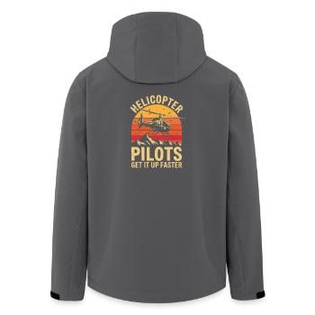  Helicopter Pilots Get It Up Faster Hubschrauber - Recycelte Männer Softshell-Jacke von Stanley/Stella - Schwarz - Hinten - AI Model Male 185 light (185cm)