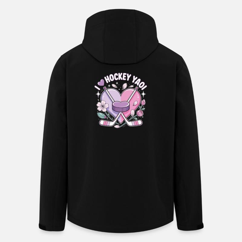 Pastellherz Hockey-Liebe - Recycelte Männer Softshell-Jacke von Stanley/Stella - Schwarz