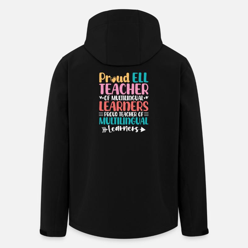 Professeur ELL Langue anglaise - Veste softshell homme en polyester recyclé Stanley/Stella - noir