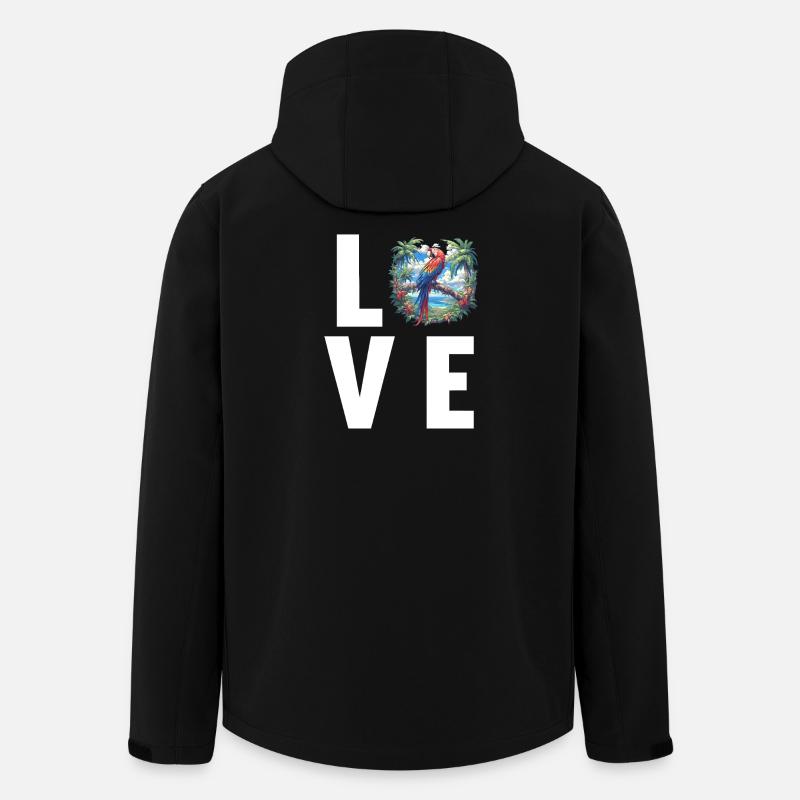 Macaw's Era - Men’s Recycled Softshell Jacket by Stanley/Stella - black