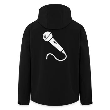 Microphone Karaoké Musicien Chanteur Microphone Chant - Veste softshell homme en polyester recyclé Stanley/Stella - noir - Dos - AI Model Male 185 light (185cm)