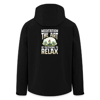 Méditation : L’art de faire semblant de se détendre - Veste softshell homme en polyester recyclé Stanley/Stella - noir - Dos - AI Model Male 185 light (185cm)