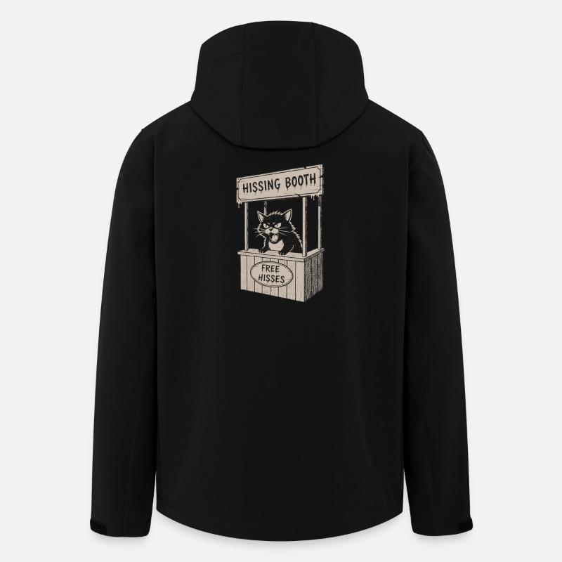 Katzenstand im Hissing Booth - Recycelte Männer Softshell-Jacke von Stanley/Stella - Schwarz