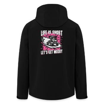 Quad ATV Femme Fille Quad Quad - Veste softshell homme en polyester recyclé Stanley/Stella - noir - Dos - AI Model Male 185 light (185cm)