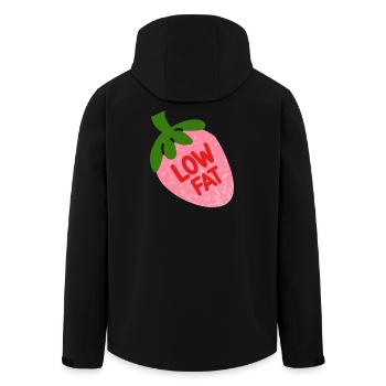 Fraise faible en gras, design de fruit amusant - Veste softshell homme en polyester recyclé Stanley/Stella - noir - Dos - AI Model Male 185 light (185cm)